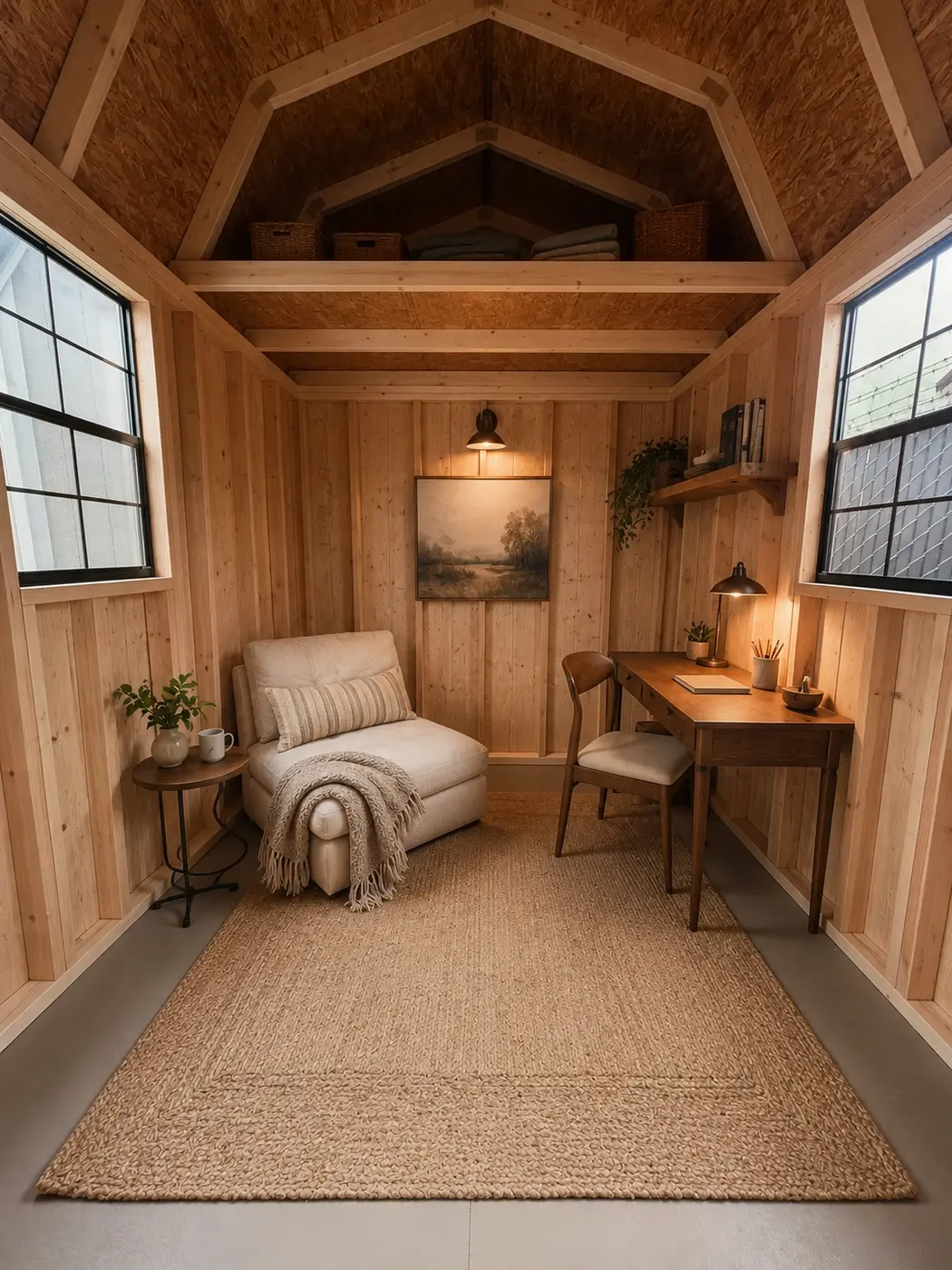 Inspiration rendering of a lofted barn as a retreat
