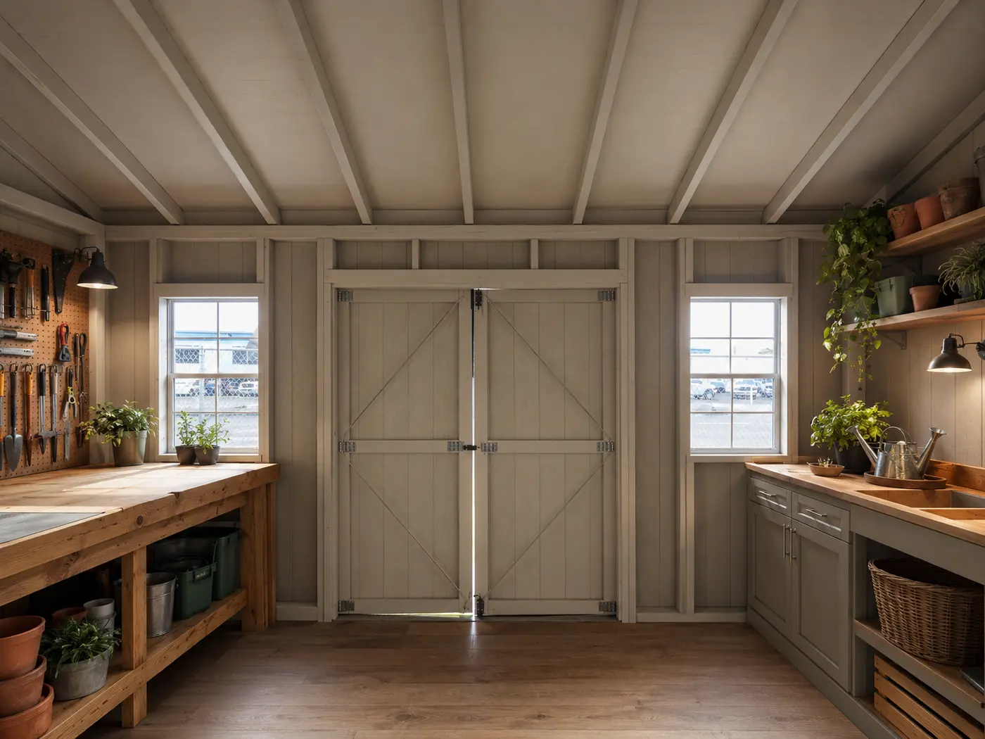 Inspiration rendering of a utility shed as a garden workshop